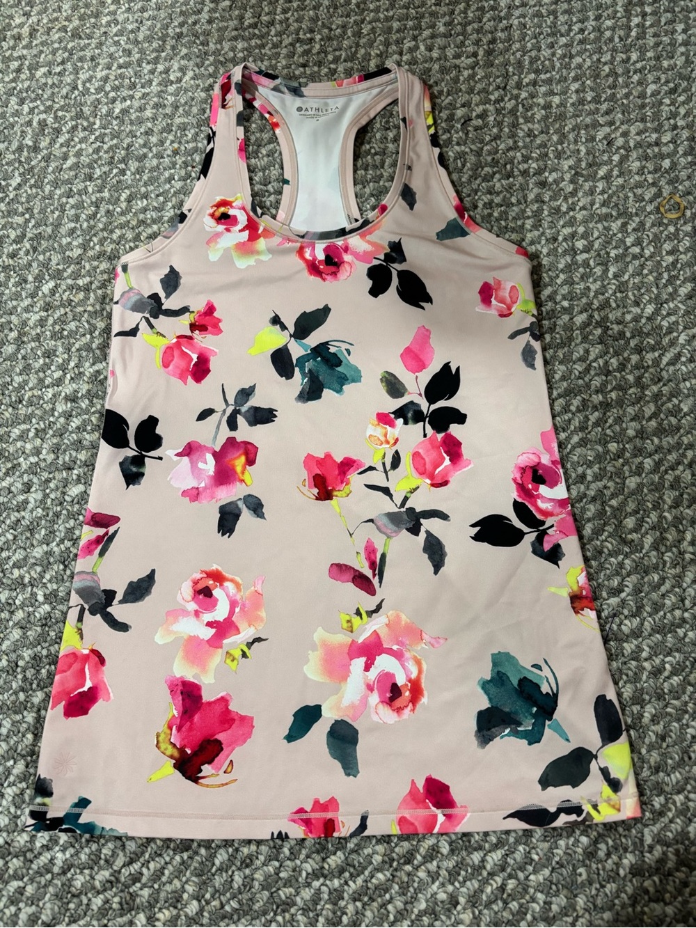 Athleta Blush Pink Floral Racerback Tank